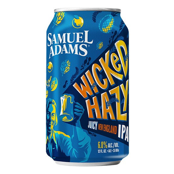 Samuel Adams Wicked Hazy Juicy New England IPA Beer 12X 12oz Cans Beer Ale IPA Drinkun.com