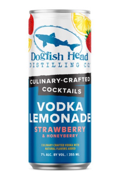Dogfish Head Culinary-Crafted Cocktails Strawberry Honeyberry Vodka Lemonade 7% ABV 4X 12oz Cans Liquor Ready-to-Drink Fruit Cocktail Ready-to-Drink Drinkun.com