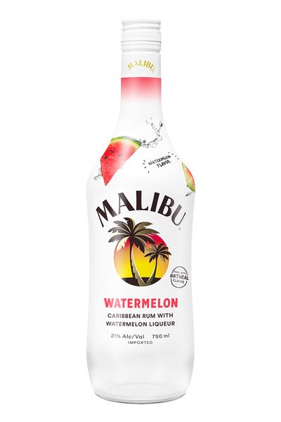 Malibu Watermelon Rum 750ml Bottle Liquor Rum Flavored Rum Drinkun.com