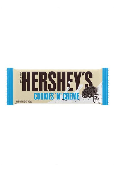 Hershey Chocolate Bar Cookies N Creme 1.55oz Count Extras Food & Snacks Candy & Chocolate Drinkun.com