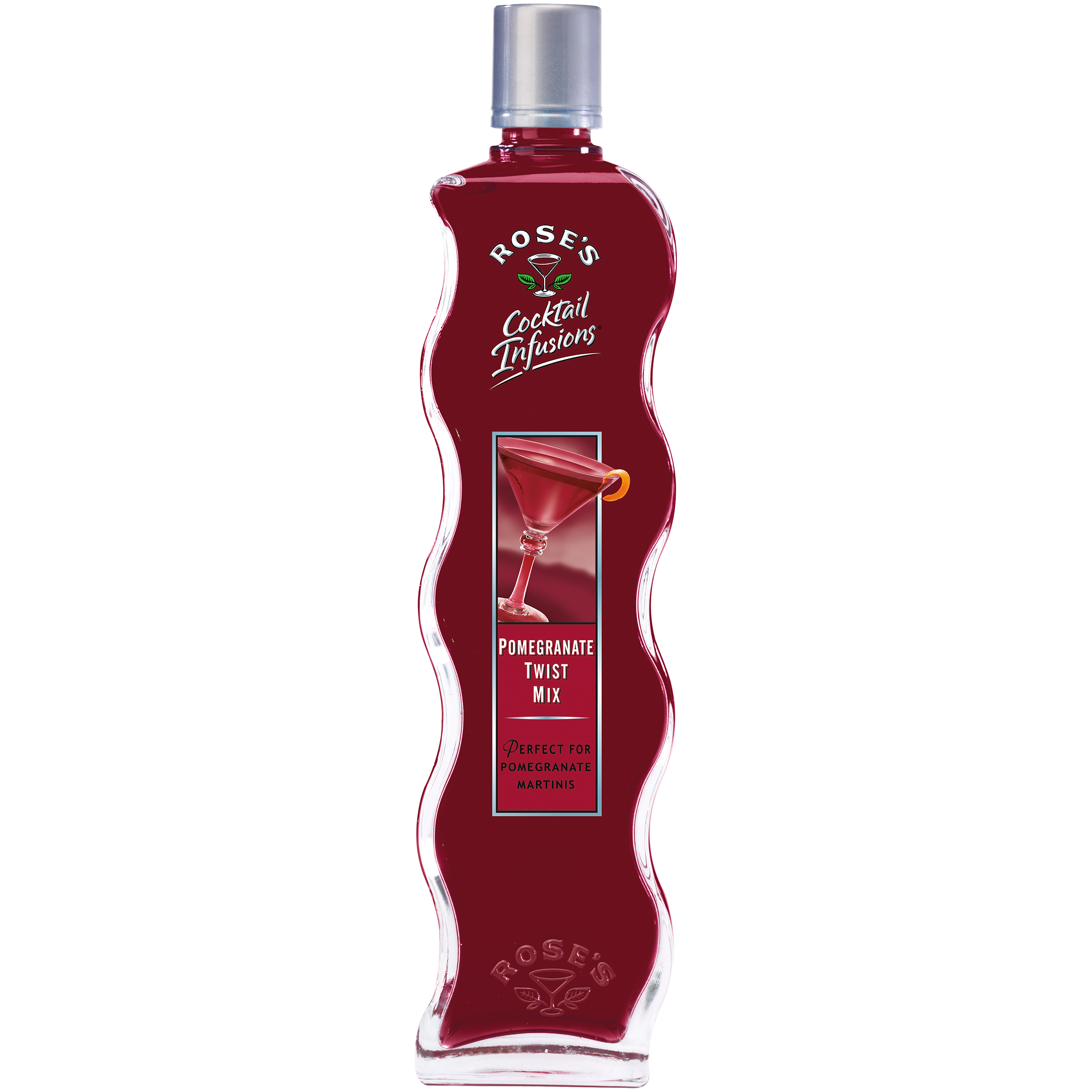 Rose's Cocktail Infusions Pomegranate Twist Mix 591oz Glass_bottle Liquor Mixers Drinkun.com