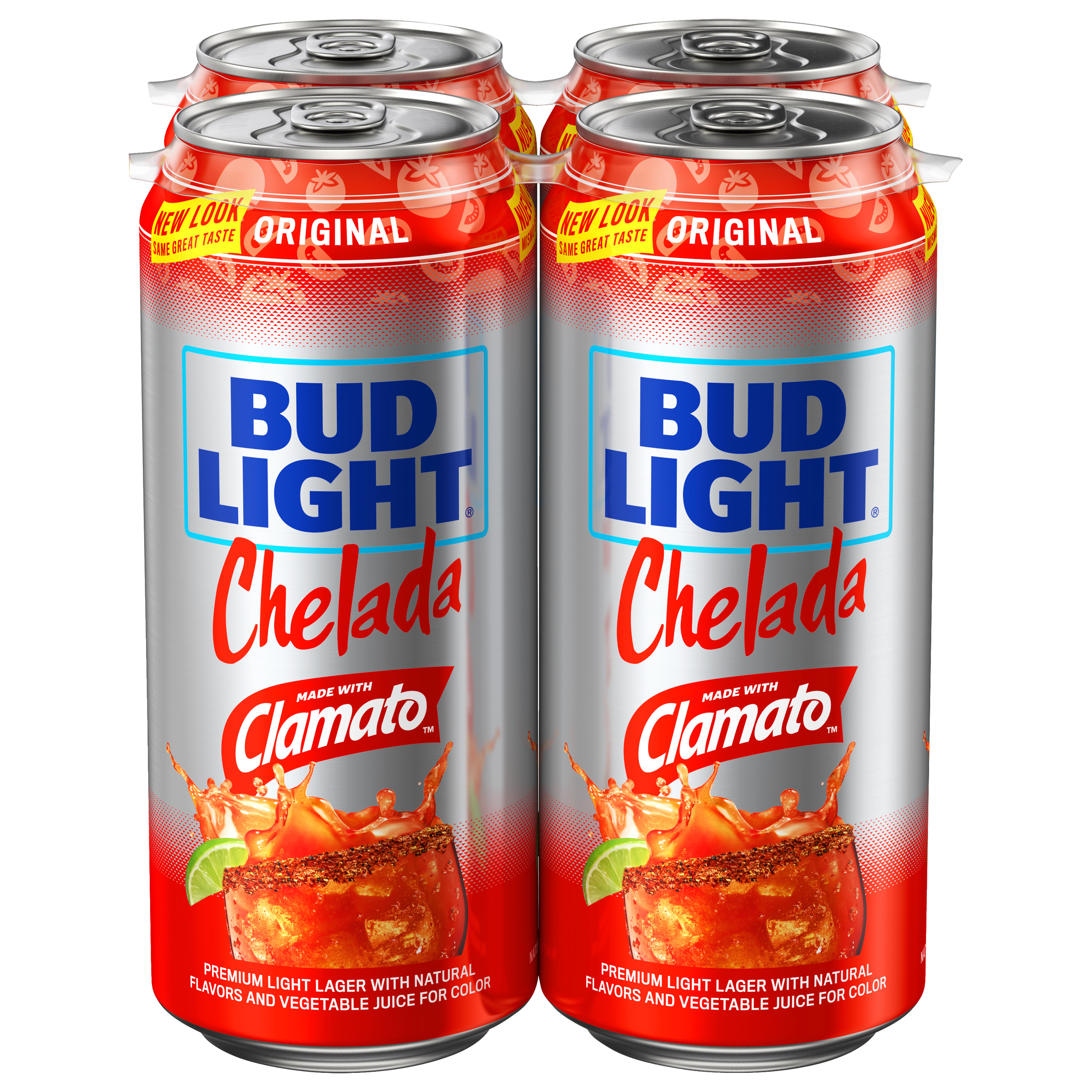 Bud Light Chelada (Bud Light & Clamato) 4X 16oz Can Beer Premium Light Beer Drinkun.com