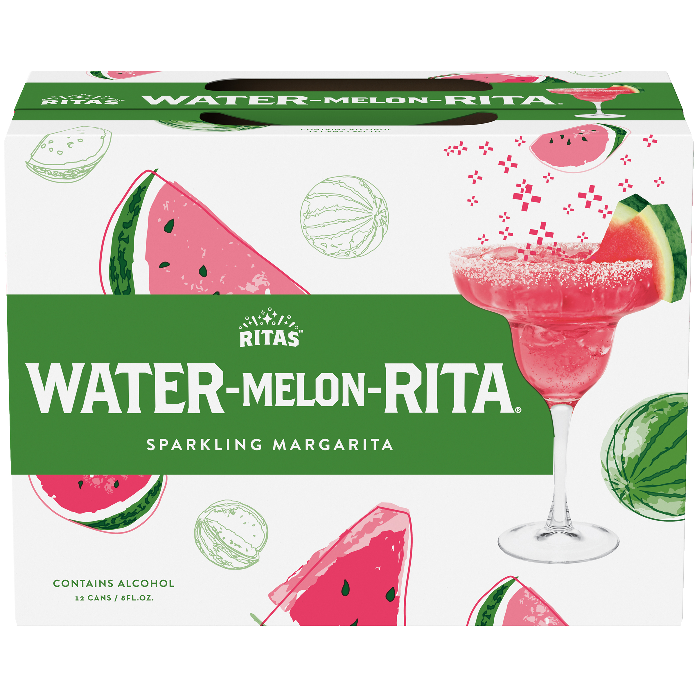 Bud Light Water-Melon-Rita Sparklling Margarita 12X 8oz Can Beer Premium Light Beer Drinkun.com