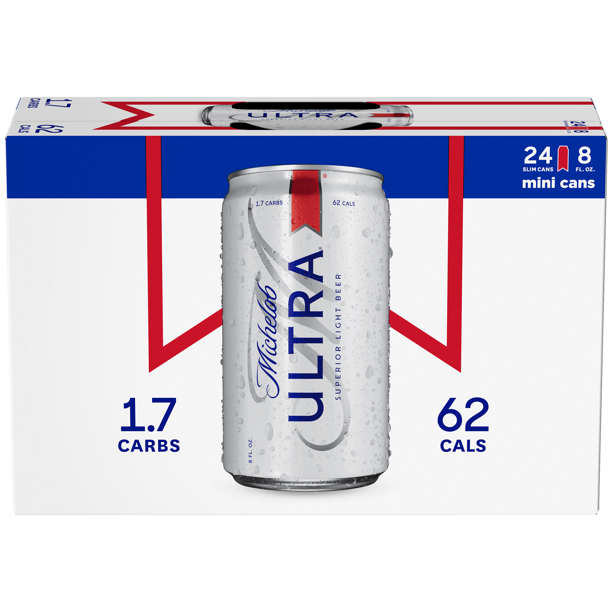 Michelob Ultra 24-Pack 8 FL OZ Slim Can 24X 8oz Can Beer Super Premium Beer Drinkun.com
