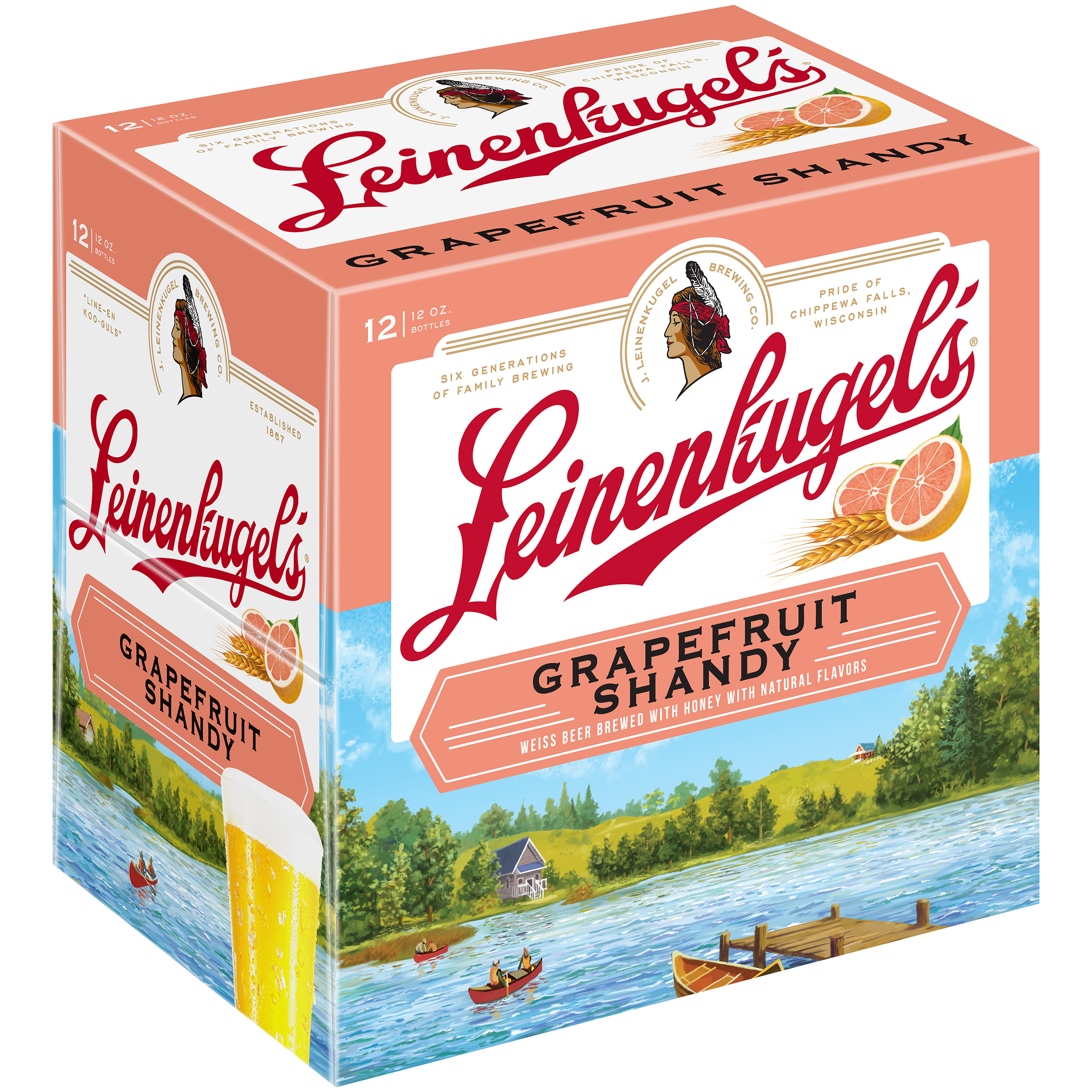 Leinenkugel's Grapefruit Shandy 12X 12oz Bottle Beer Super Premium Beer Drinkun.com