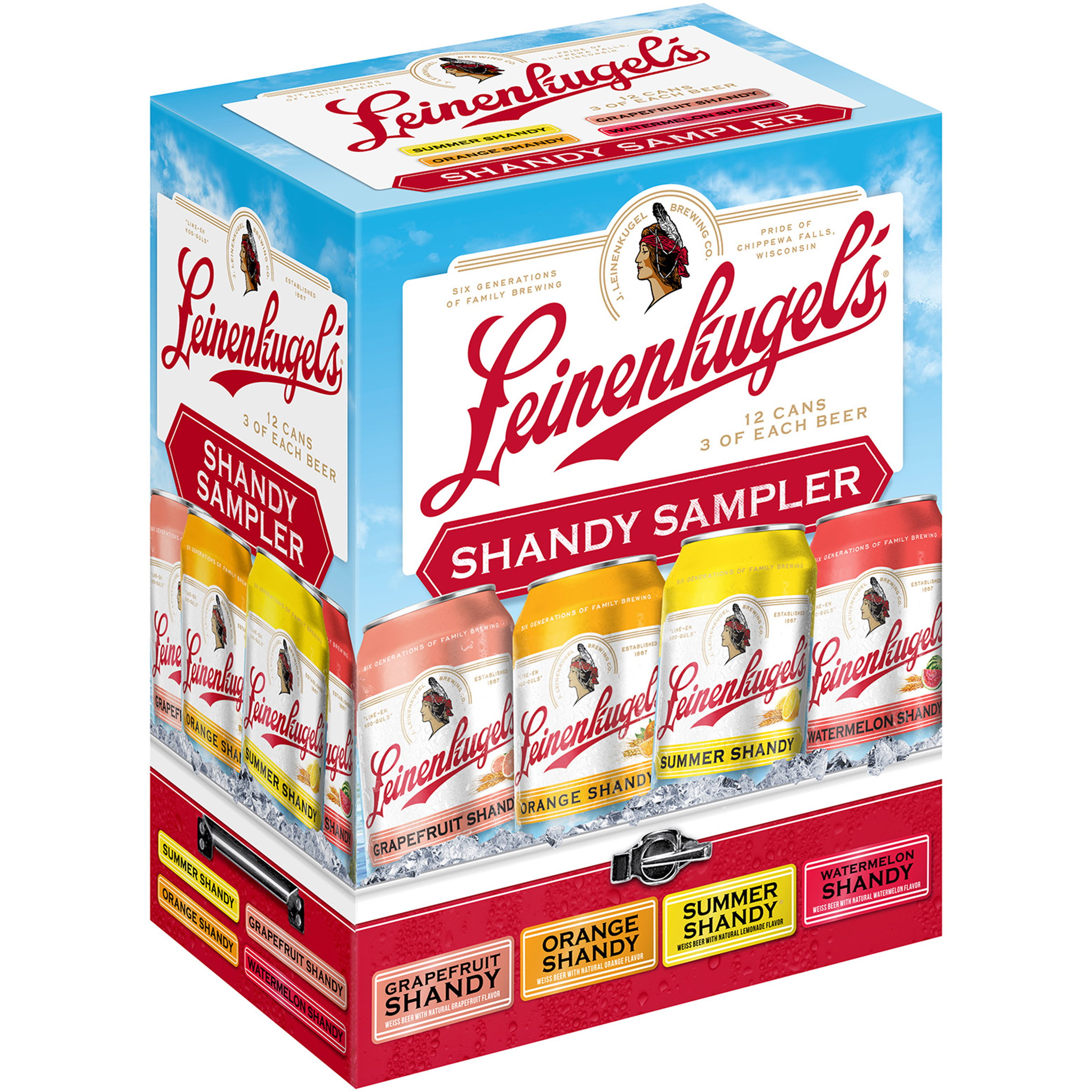 Leinenkugel's Shandy Sampler 12X 12oz Can Beer Super Premium Beer Drinkun.com