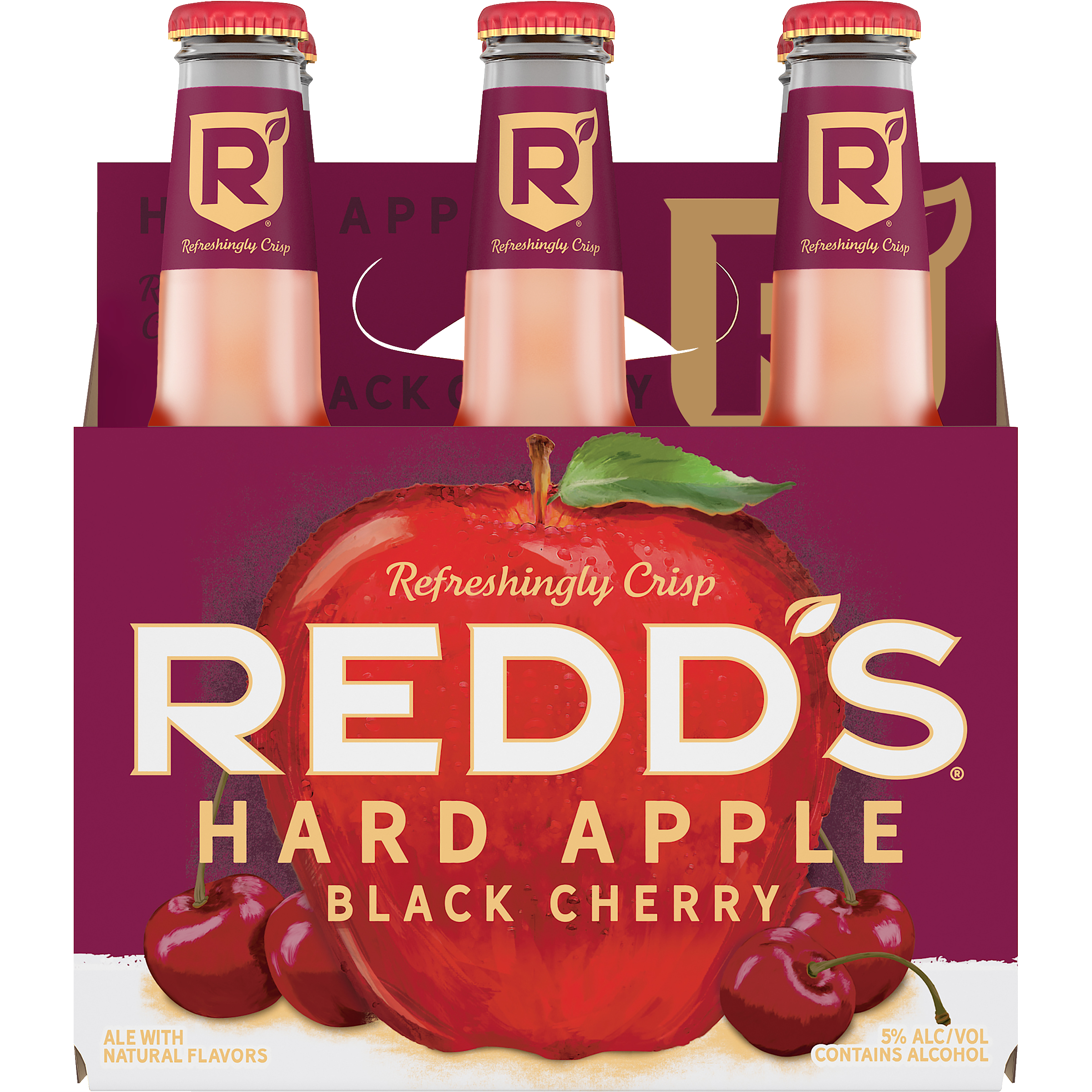 Redd's Wicked Black Cherry Ale 6X 12oz Bottle Beer Flavored Malt Beverage Drinkun.com