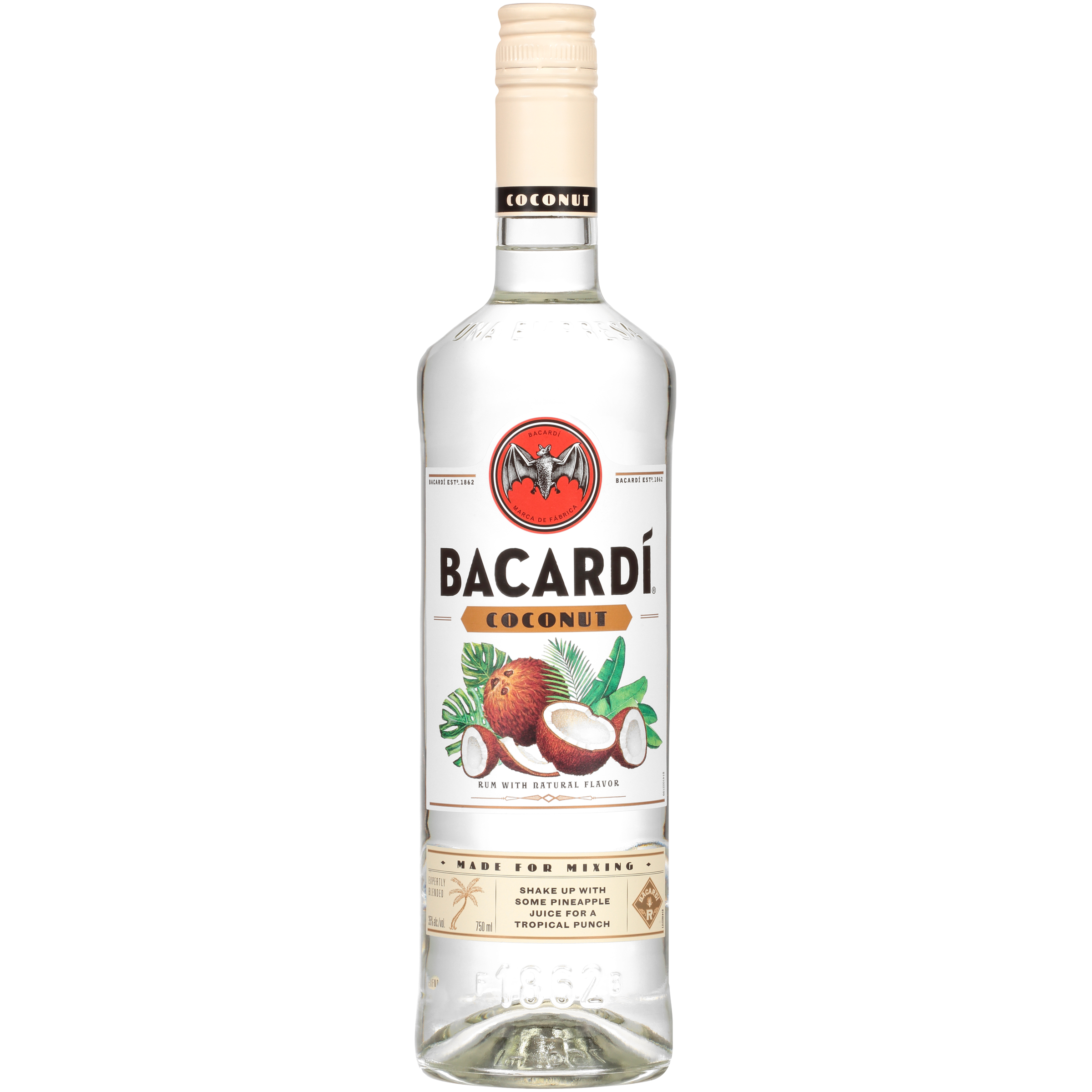 Bacardi Coco Original Coconut Rum 750ml Glass_bottle Liquor Rum - Flavored Drinkun.com