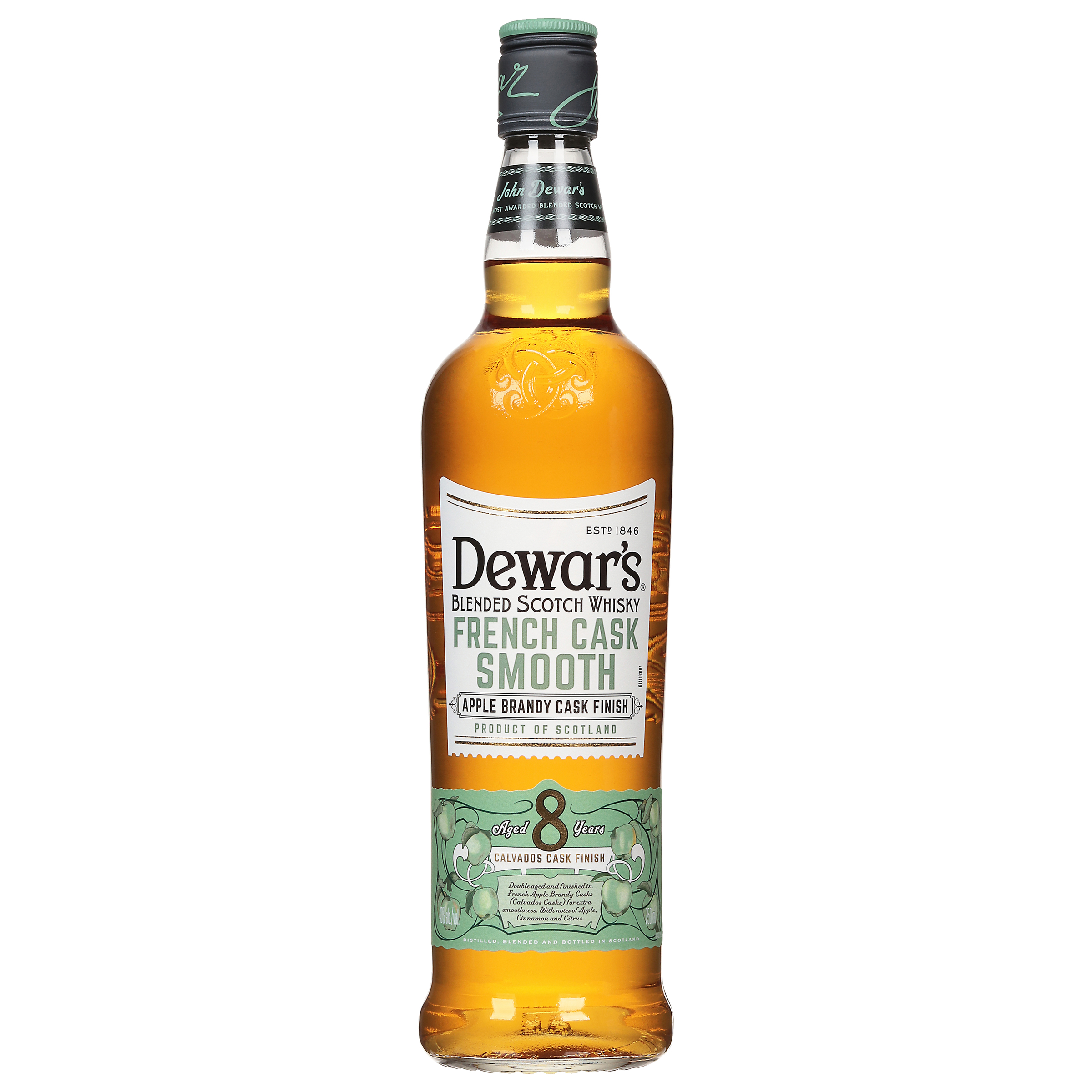 Dewar's Blended Scotch Whisky French Cask Smooth 8 Year 750ml Glass_bottle Liquor Blended Scotch Whiskey Drinkun.com