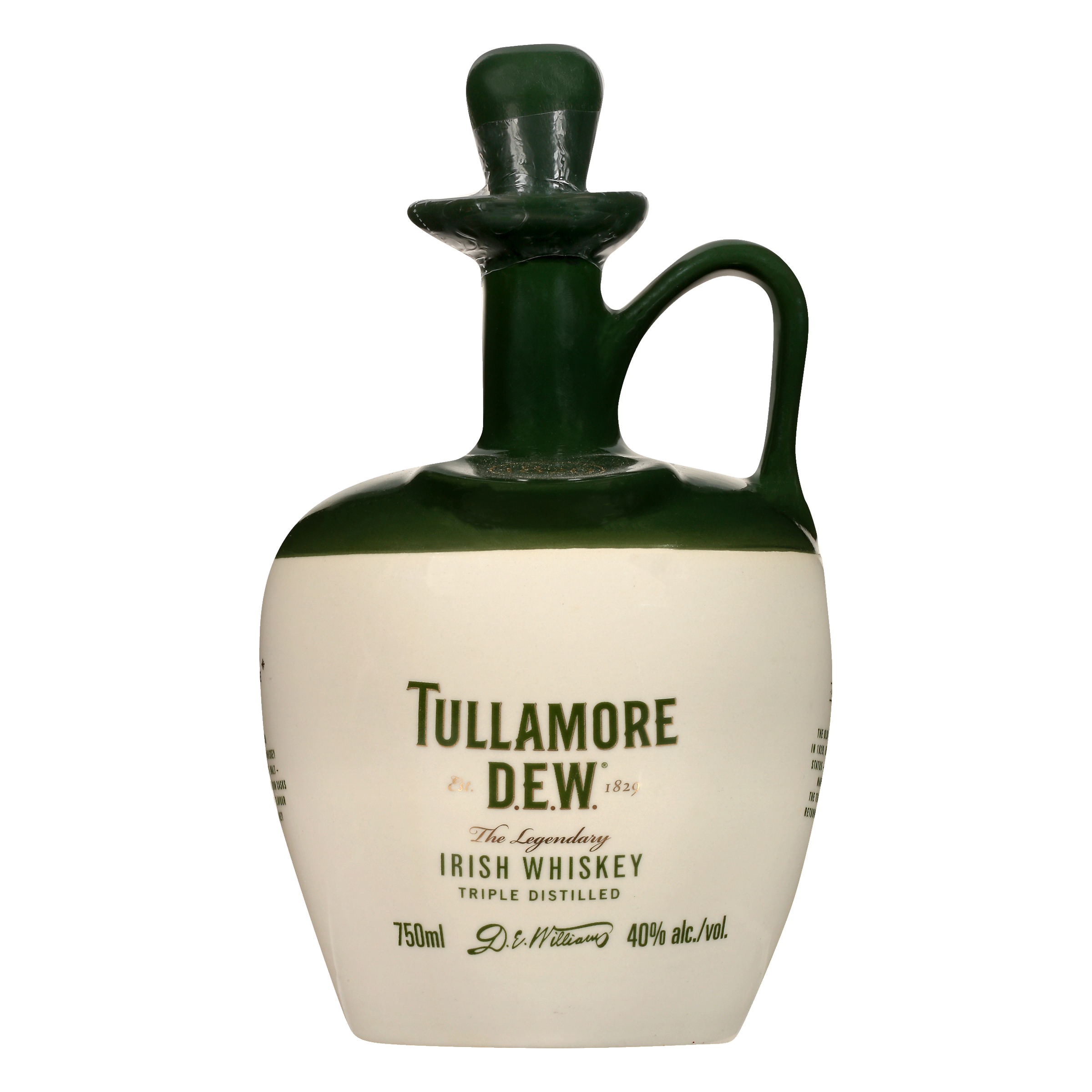 Tullamore Dew The Legendary Irish Whiskey Decanter 750ml Glass_bottle Liquor Irish Whiskey Drinkun.com