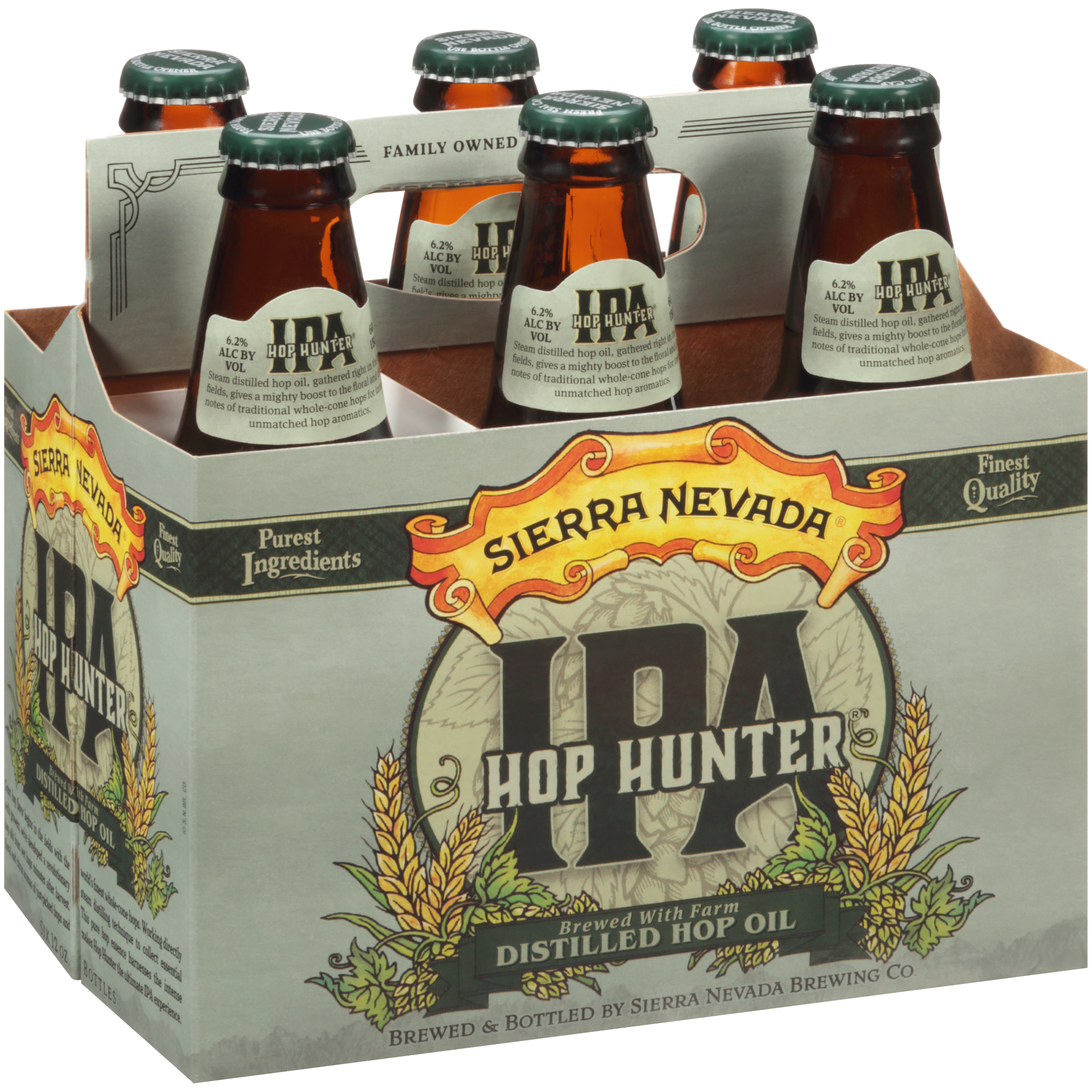Sierra Nevada Hop Hunter IPA 6X 12oz Bottle Beer Micro / Craft Beer Drinkun.com
