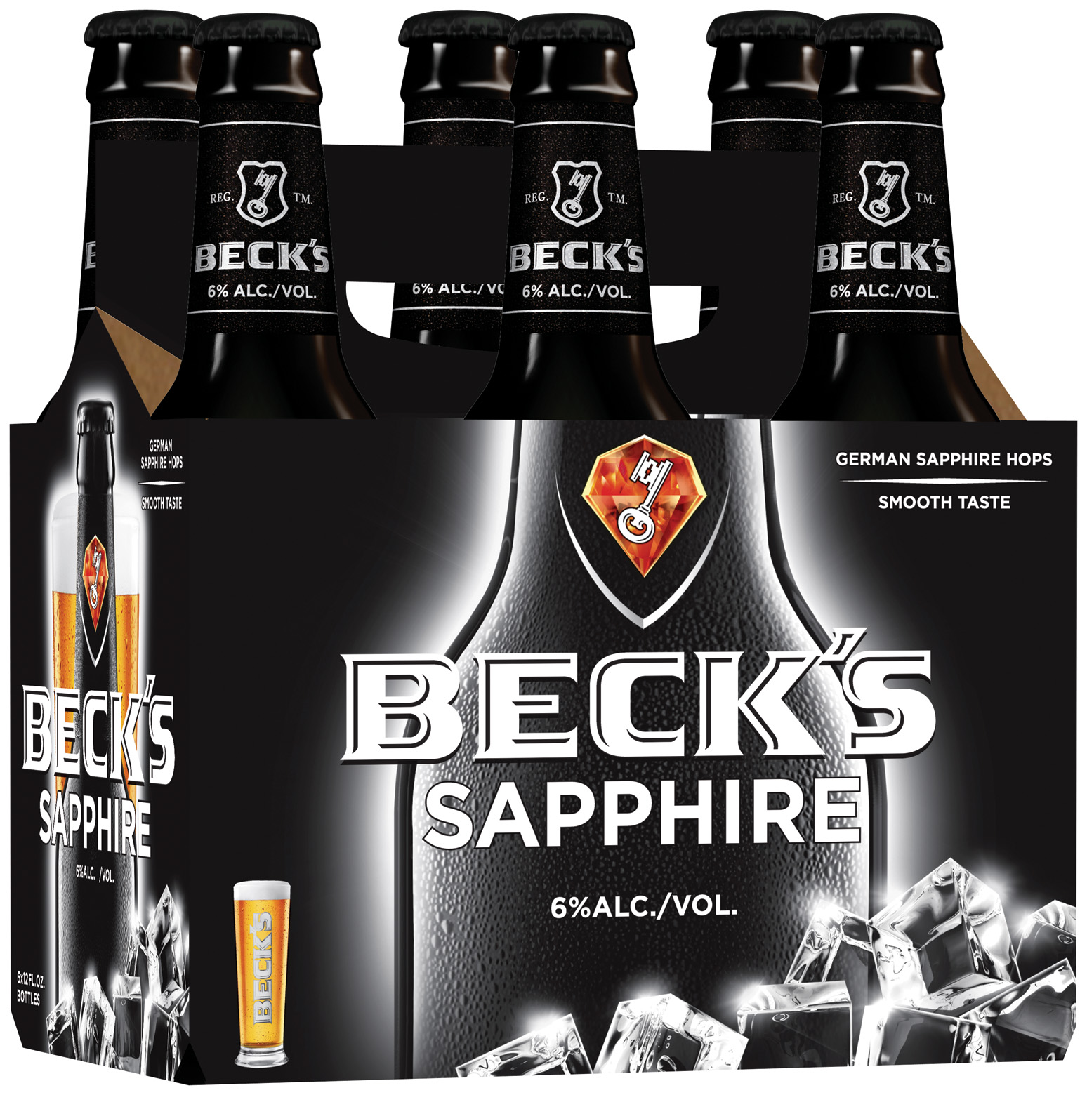 Beck's Sapphire 6X 12oz Bottle Beer Lager Pale Lager Drinkun.com
