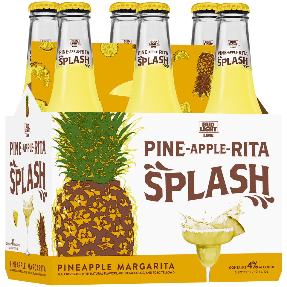Bud Light Lime-A-Rita Splash 6X 12oz Bottle Beer Flavored Malt Beverage Drinkun.com