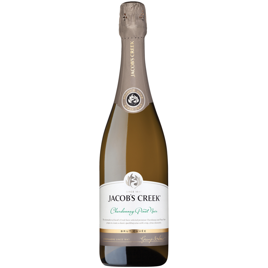 Jacob's Creek Brut Cuvee Chardonnay - Pinot Noir 750ml Glass_bottle Wine Sparkling Wine Drinkun.com