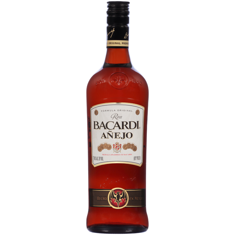 Bacardi Anejo Rum 750ml Glass_bottle Liquor Rum Drinkun.com