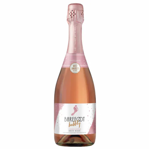 Barefoot Bubbly Brut Rose Champagne Blend 750ml Glass_bottle Wine Sparkling Wine Drinkun.com