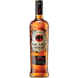 Bacardi Oakheart Spiced Rum 1l Glass_bottle Liquor Rum - Flavored Drinkun.com