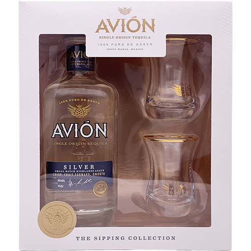 Avion Silver Tequila Gift Set 750ml Glass_bottle Liquor Gift Set Drinkun.com