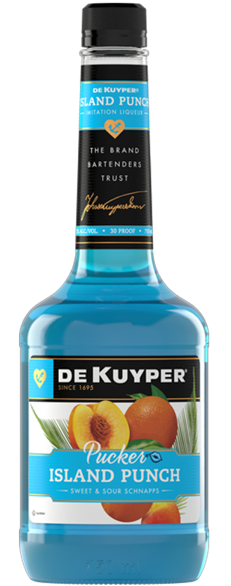 DeKuyper Island Blue Pucker Sweet & Sour Schnapps Liqueur 200ml Glass_bottle Liquor Liqueur Drinkun.com