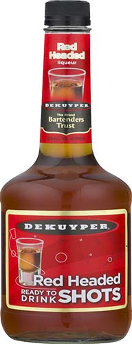 DeKuyper Red Headed Burst Bar Shots 750ml Glass_bottle Liquor Alcoholic Cocktails Drinkun.com