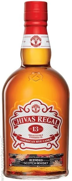 Chivas Regal Manchester United Special Edition Blended Scotch Whisky 13 Year Selectively Finished in American Rye Casks 750ml Glass_bottle Liquor Blended Scotch Whiskey Drinkun.com