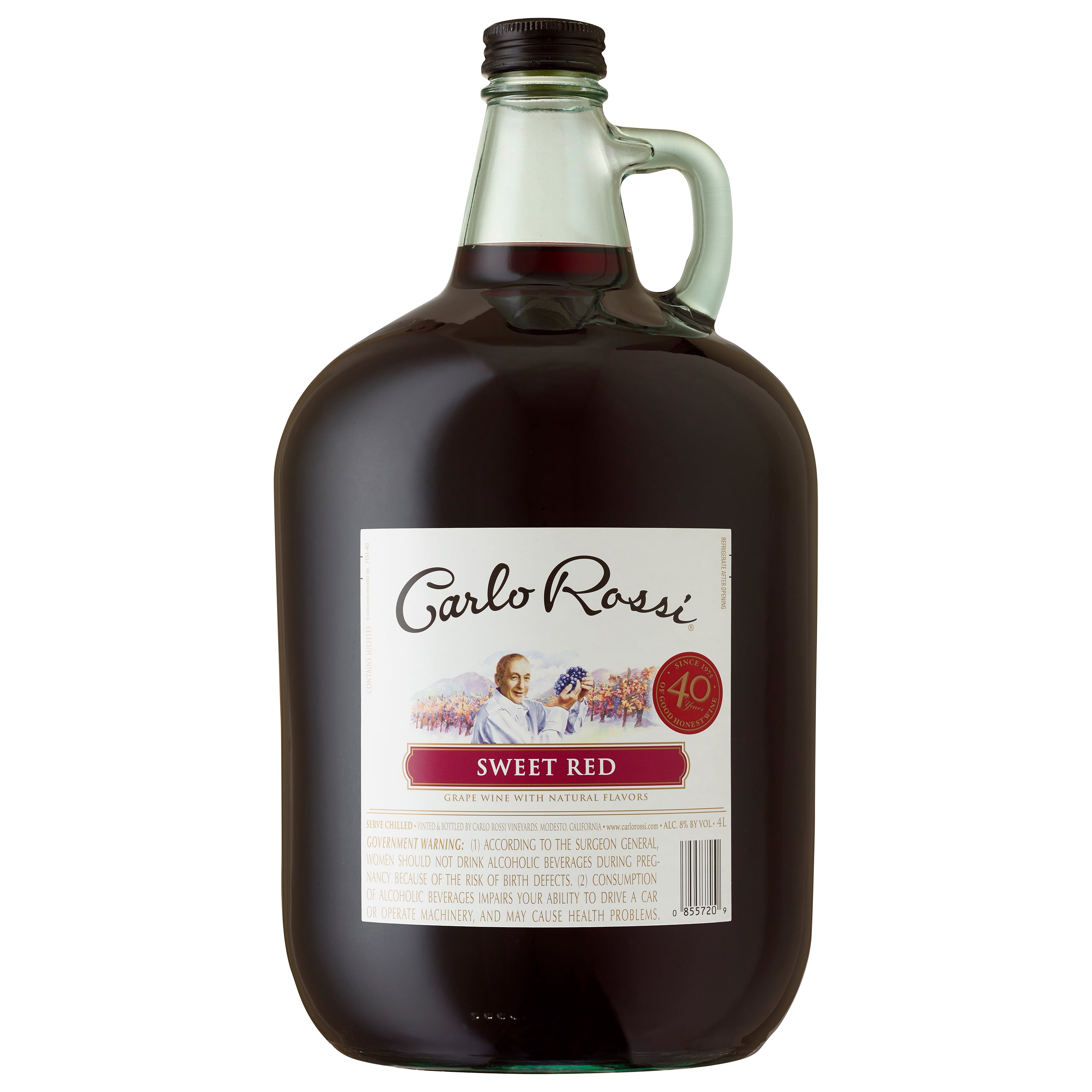 Carlo Rossi Sweet Red Red Wine Blend 4l Glass_bottle Wine Red Wine Drinkun.com