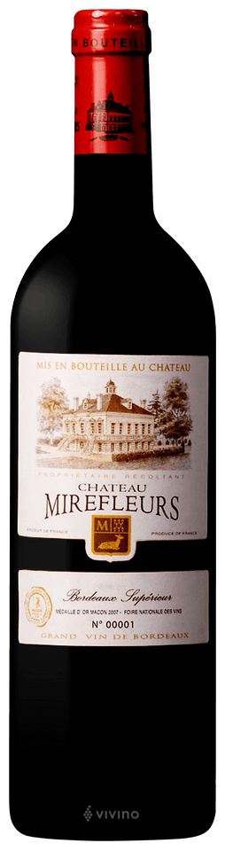 Chateau Mirefleurs Bordeaux Superieur Red Bordeaux Blend 750ml Glass_bottle Wine Red Wine Drinkun.com