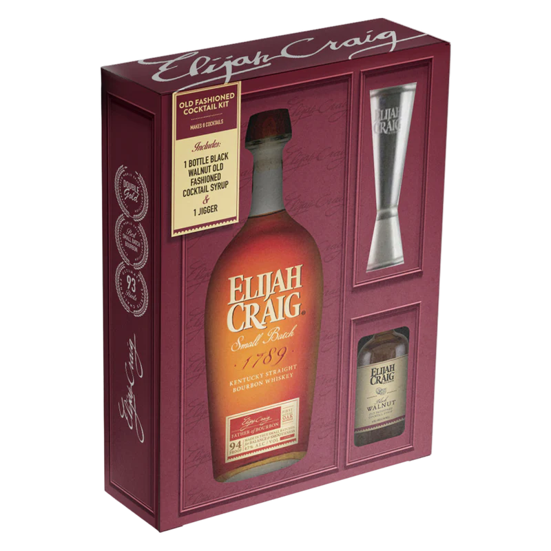 Elijah Craig Small Batch Kentucky Straight Bourbon Whiskey Gift Set 750ml Glass_bottle Liquor Gift Set Drinkun.com