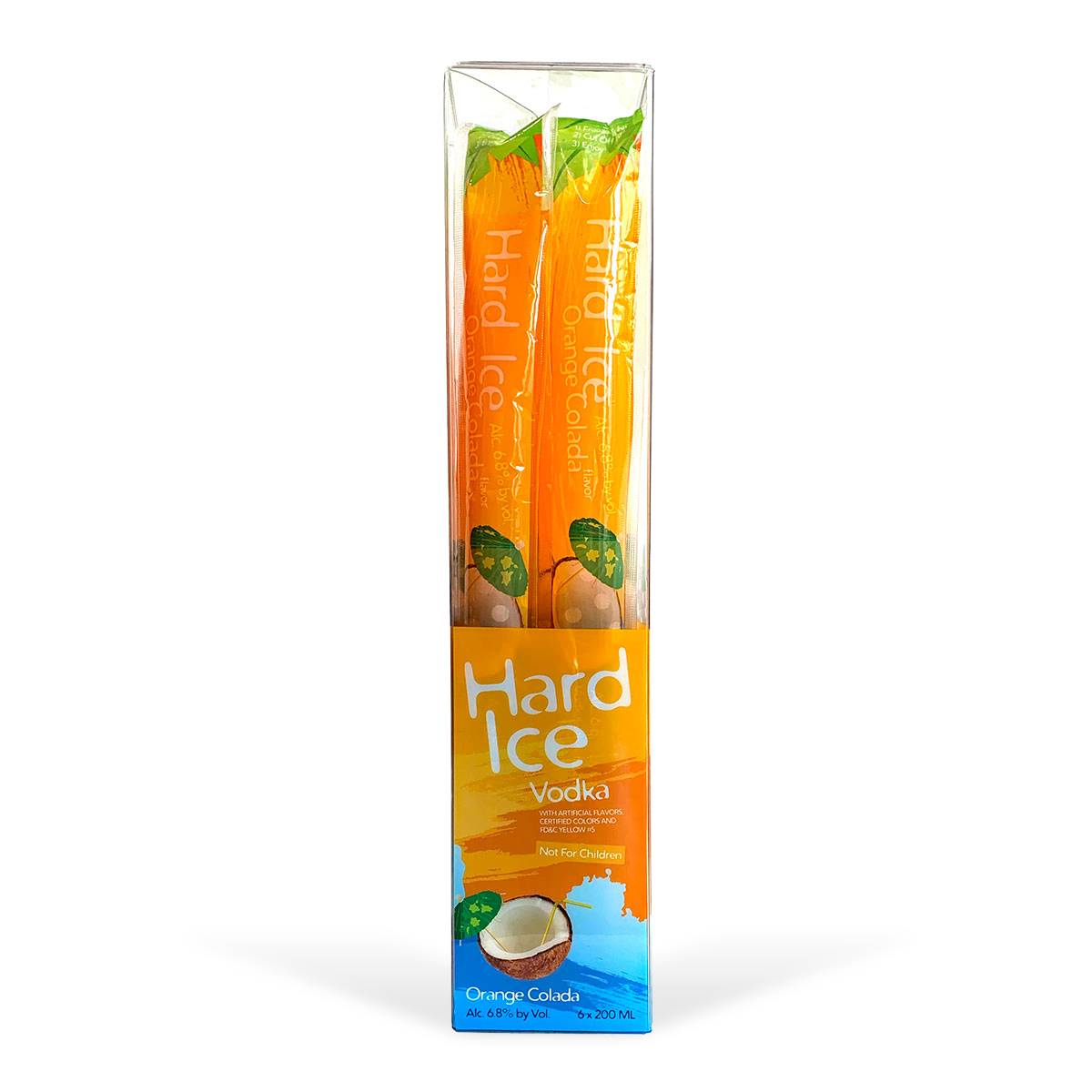 Hard Ice Vodka Freezies Orange Colada 6 Pack 1.2l Plastic_bottle Liquor Alcoholic Cocktails Drinkun.com