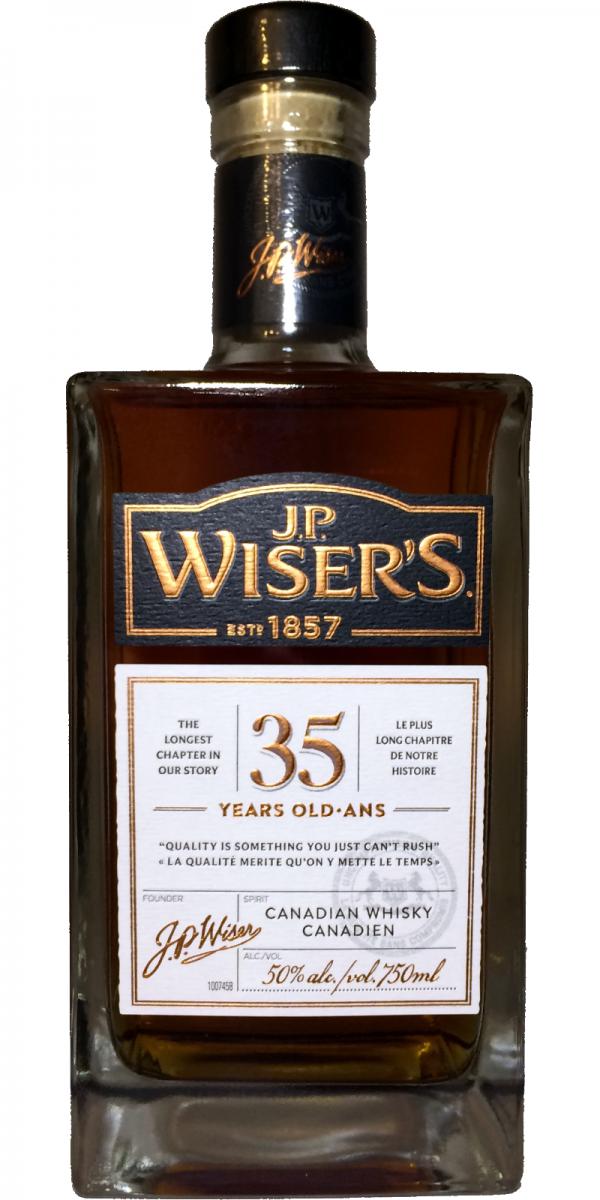 J.P. Wiser's Canadian Whiskey 35 Year 750ml Glass_bottle Liquor Canadian Whiskey Drinkun.com