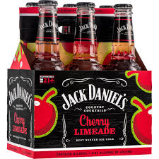 Jack Daniel's Country Cocktails Cherry Limeade 4 Pack 1oz Glass_bottle Liquor Alcoholic Cocktails Drinkun.com