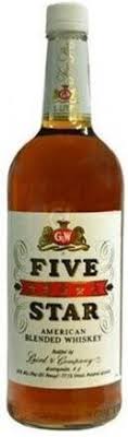 G & W Five Star American Blended Whisky 750ml Glass_bottle Liquor Blended American Whiskey Drinkun.com