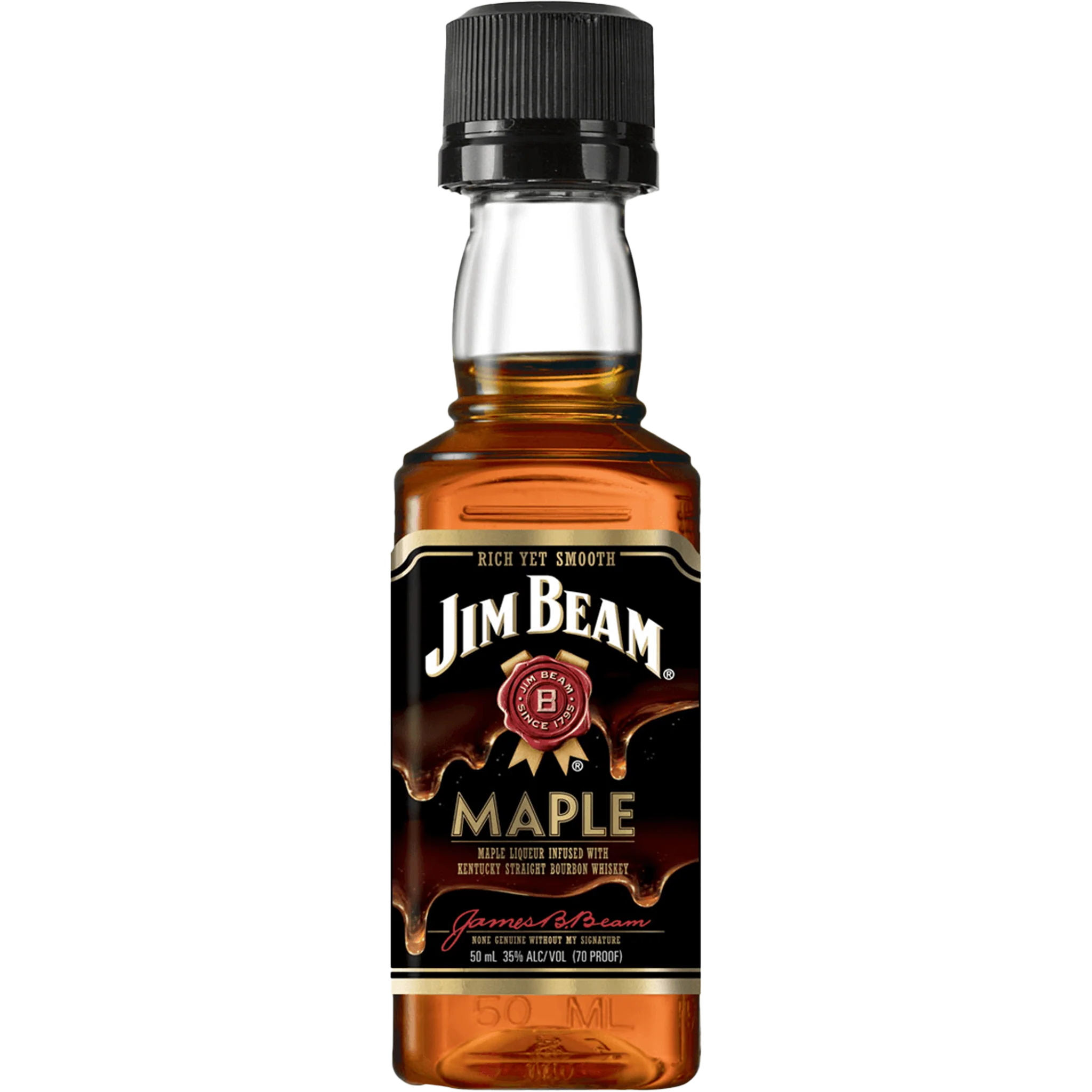 Jim Beam Maple Kentucky Straight Bourbon Whiskey - Maple Infused 50ml Glass_bottle Liquor Bourbon Whiskey - Flavored Drinkun.com