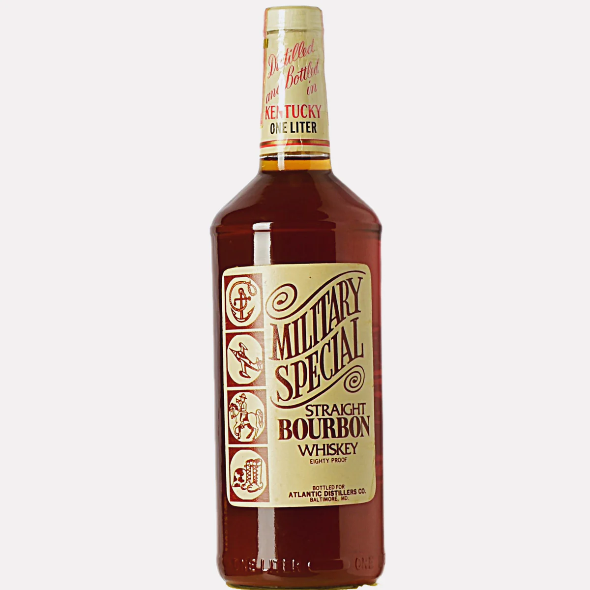 Military Special Kentucky Straight Bourbon Whiskey 1l Glass_bottle Liquor Bourbon Whiskey Drinkun.com