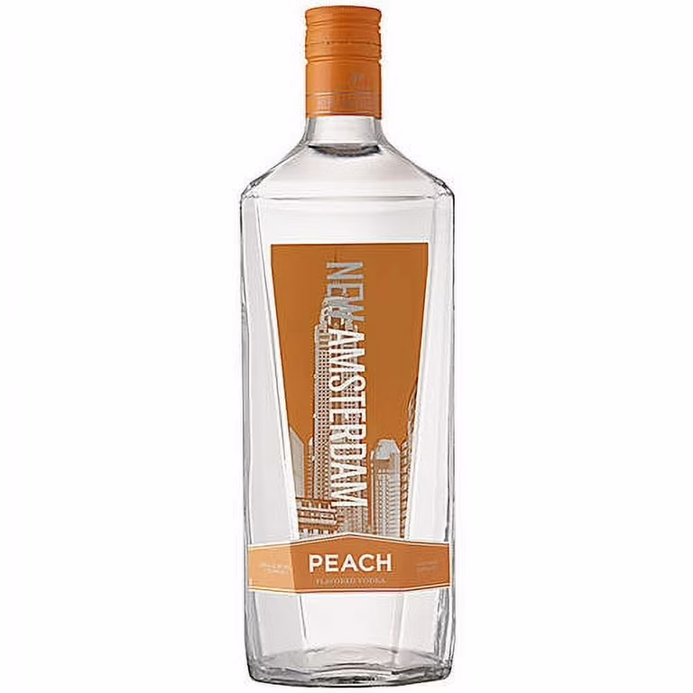 New Amsterdam Peach Vodka 1.75l Glass_bottle Liquor Vodka - Flavored Drinkun.com
