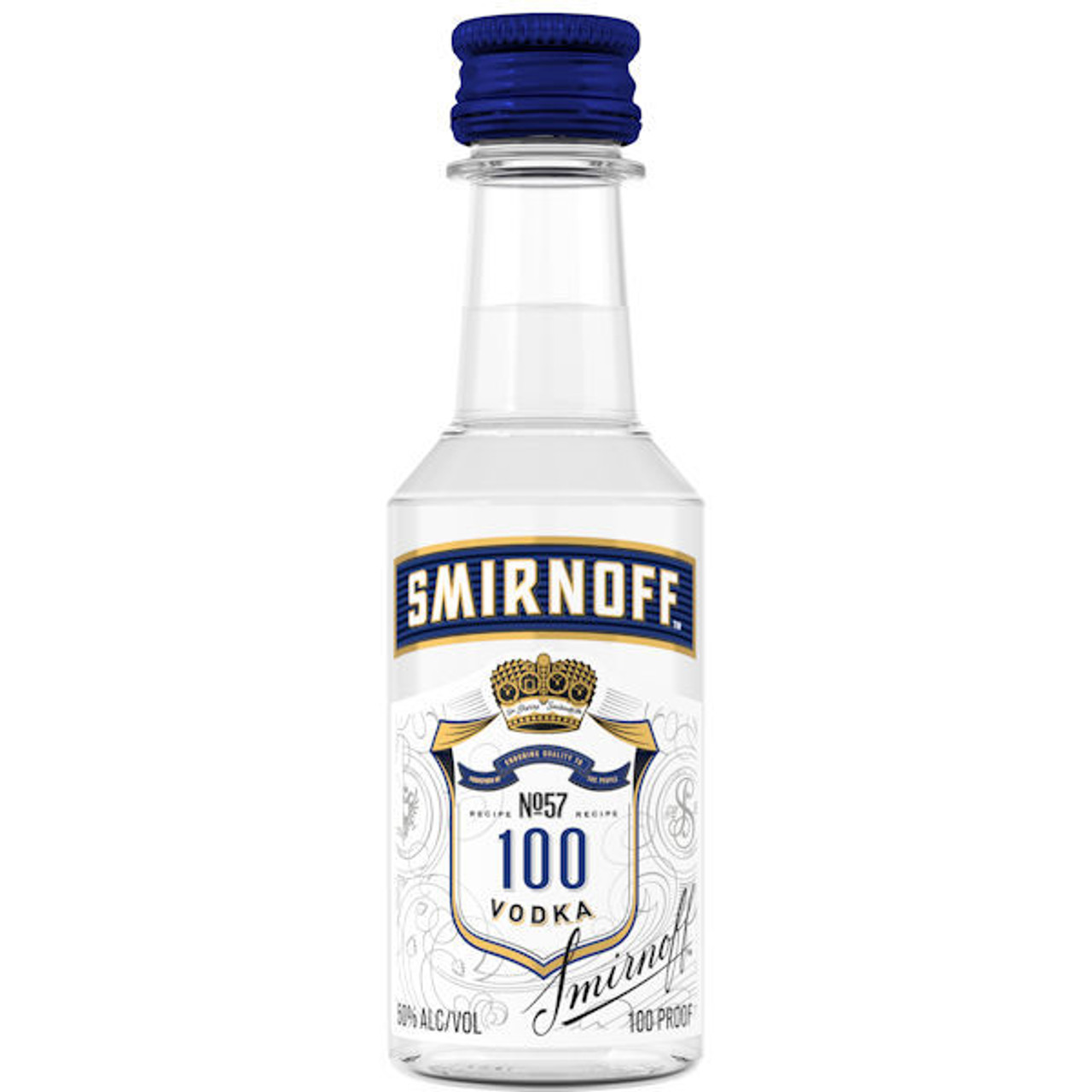 Smirnoff Blue 100 Proof Vodka 50ml Glass_bottle Liquor Vodka Drinkun.com
