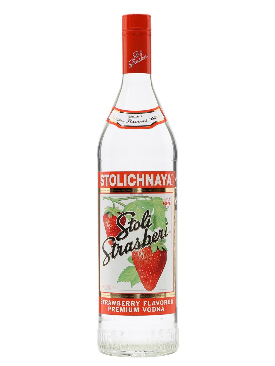 Stolichnaya Stoli Strasberi Vodka 1l Glass_bottle Liquor Vodka - Flavored Drinkun.com