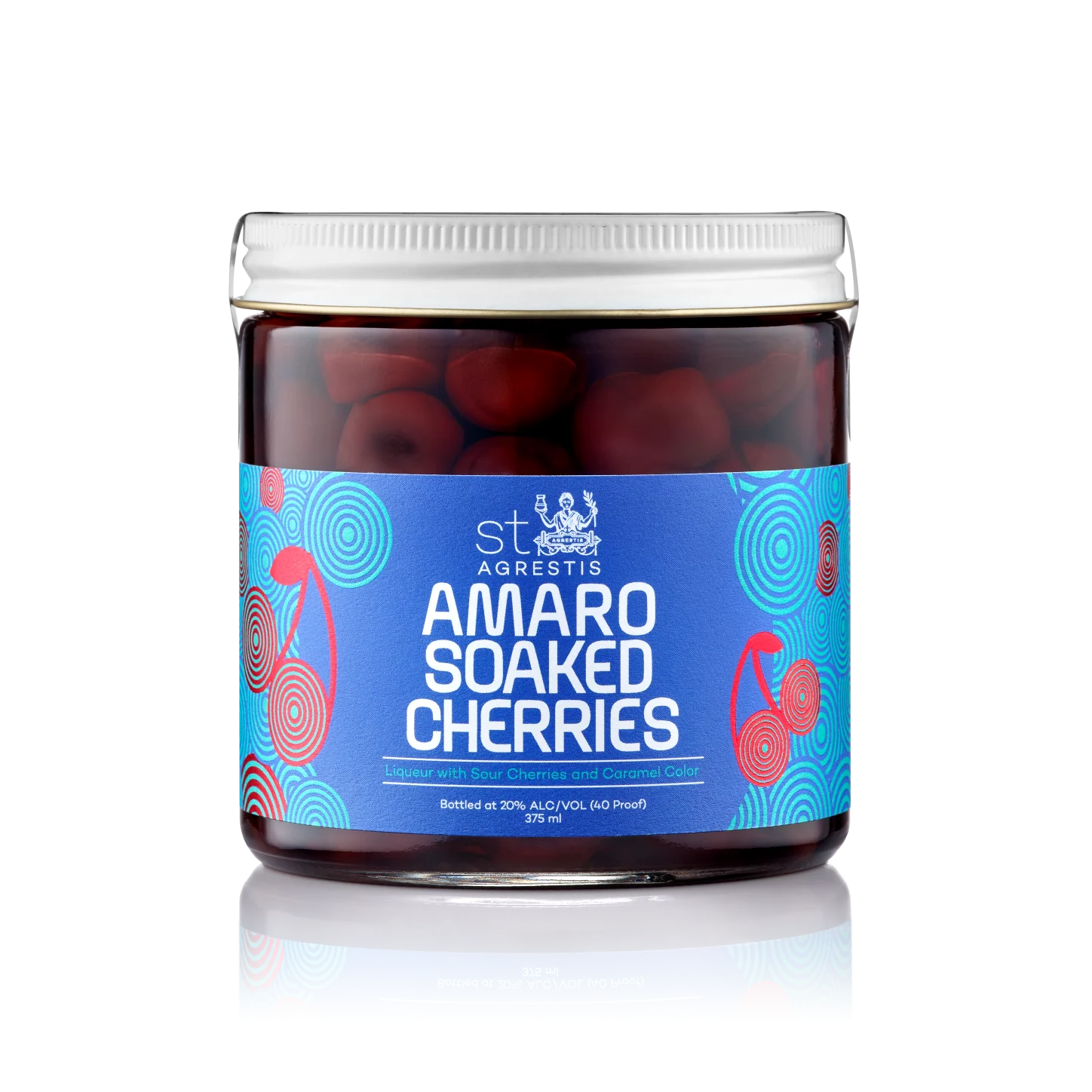 St. Agrestis Amaro Soaked Cherries 375ml Glass_jar Liquor Mixers Drinkun.com