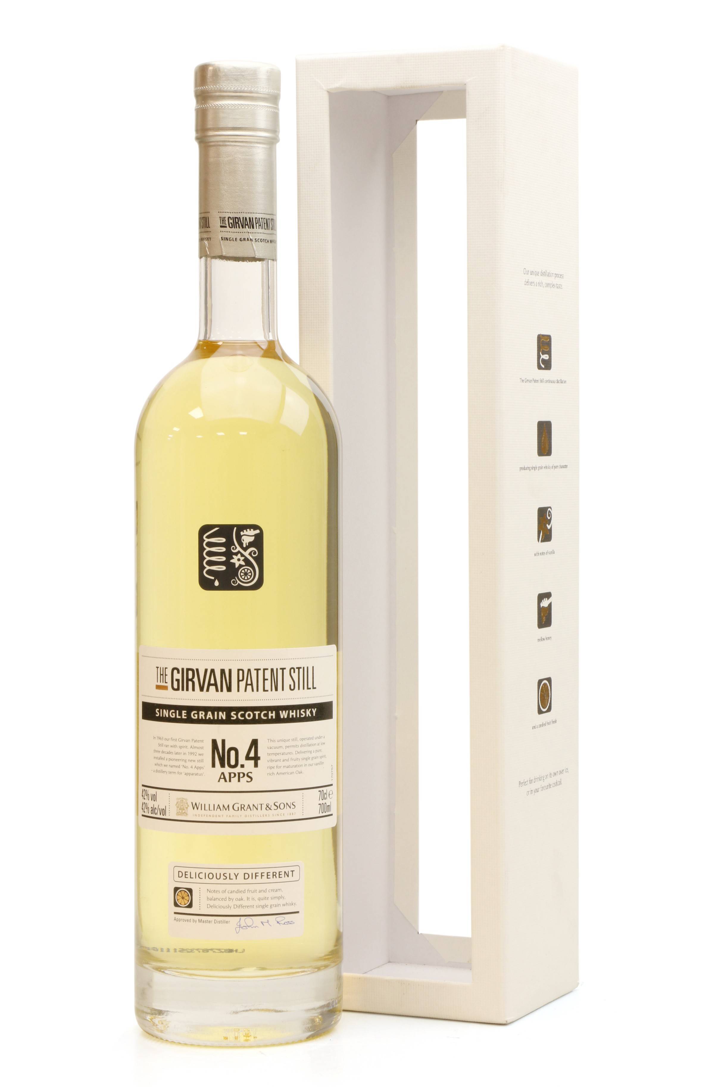 The Girvan Patent Still Single Grain Scotch Whisky No. 4 Apps 750ml Glass_bottle Liquor Scotch Whiskey Drinkun.com