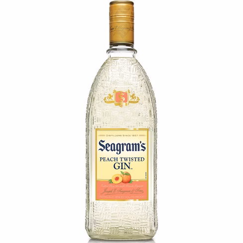 Seagram's Peach Twisted Gin 750ml Glass_bottle Liquor Gin - Flavored Drinkun.com