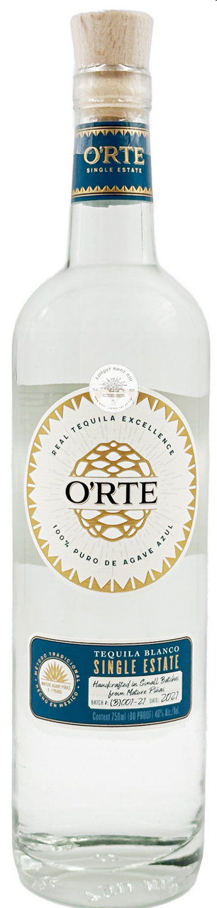 O'rte Tequila Blanco Single Estate 750ml Glass_bottle Liquor Tequila Drinkun.com