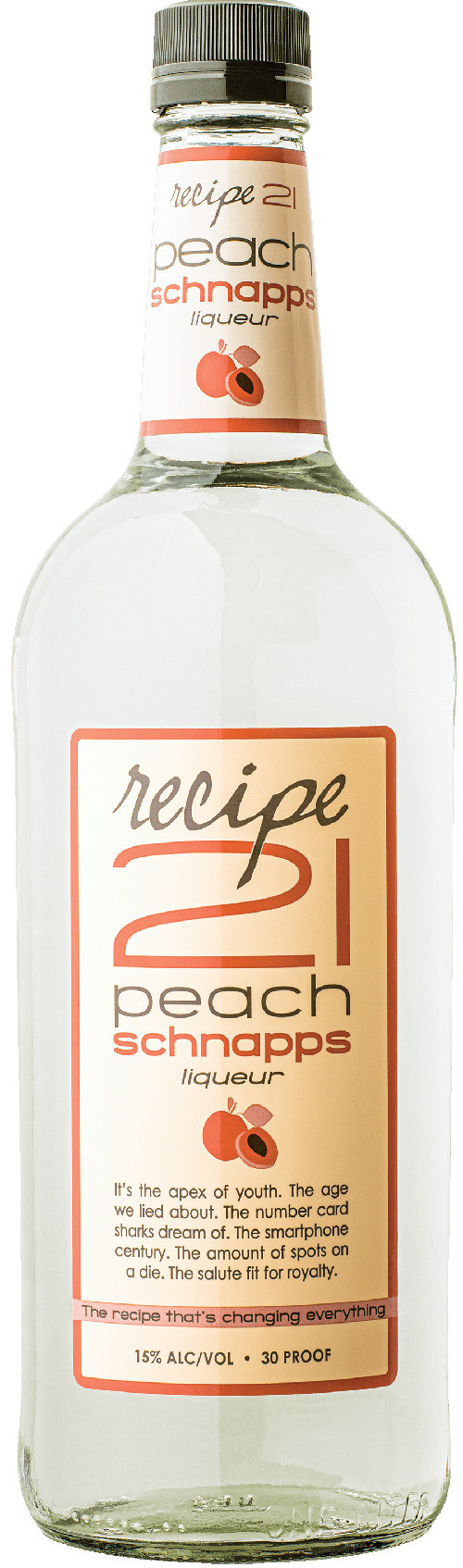 Recipe 21 Peach Schnapps Liqueur 1l Glass_bottle Liquor Liqueur Drinkun.com