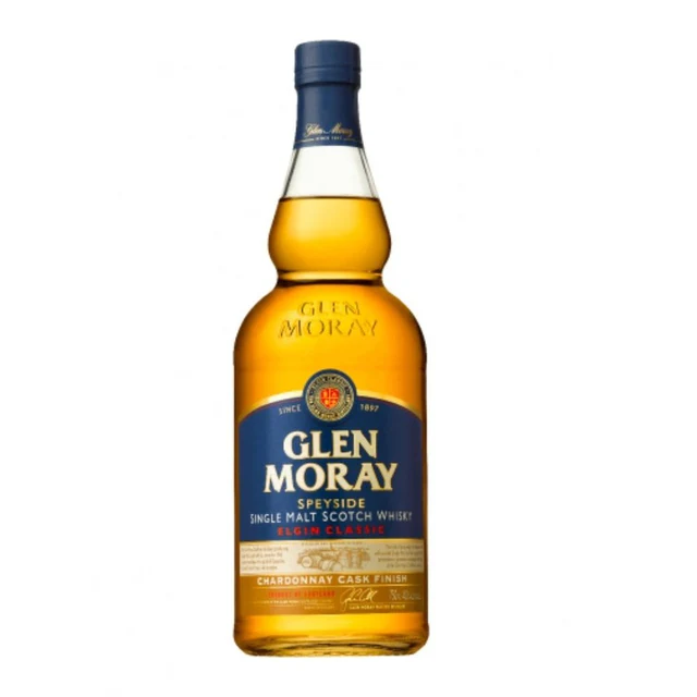 Glen Moray Elgin Classic Speyside Single Malt Scotch Whisky Chardonnay Cask Finish 750ml Glass_bottle Liquor Scotch Whiskey Drinkun.com
