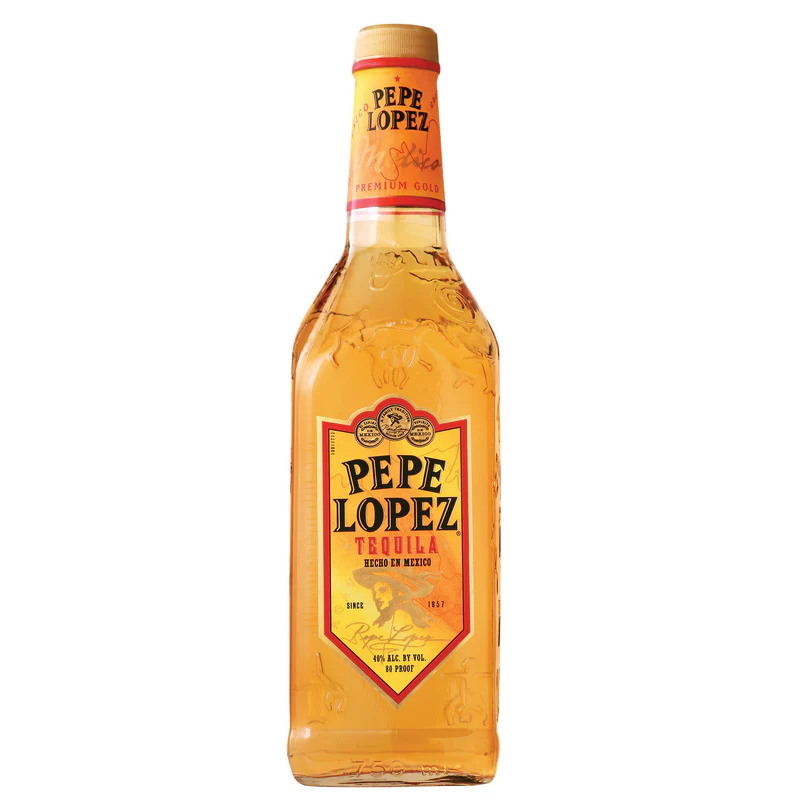 Pepe Lopez Premium Gold Tequila 750ml Glass_bottle Liquor Tequila Drinkun.com