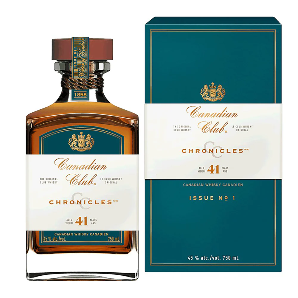 Canadian Club Chronicles Canadian Whisky 41 Year 750ml Glass_bottle Liquor Canadian Whiskey Drinkun.com