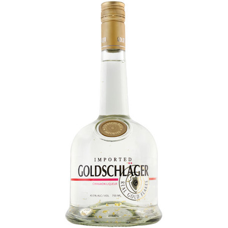 Goldschlager Cinnamon Schnapps Liqueur with Gold Flakes 750ml Glass_bottle Liquor Liqueur Drinkun.com