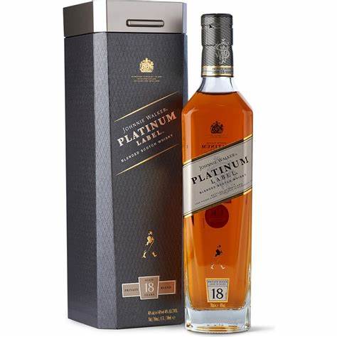Johnnie Walker Platinum Label Blended Scotch Whisky 18 Year 1l Glass_bottle Liquor Blended Scotch Whiskey Drinkun.com
