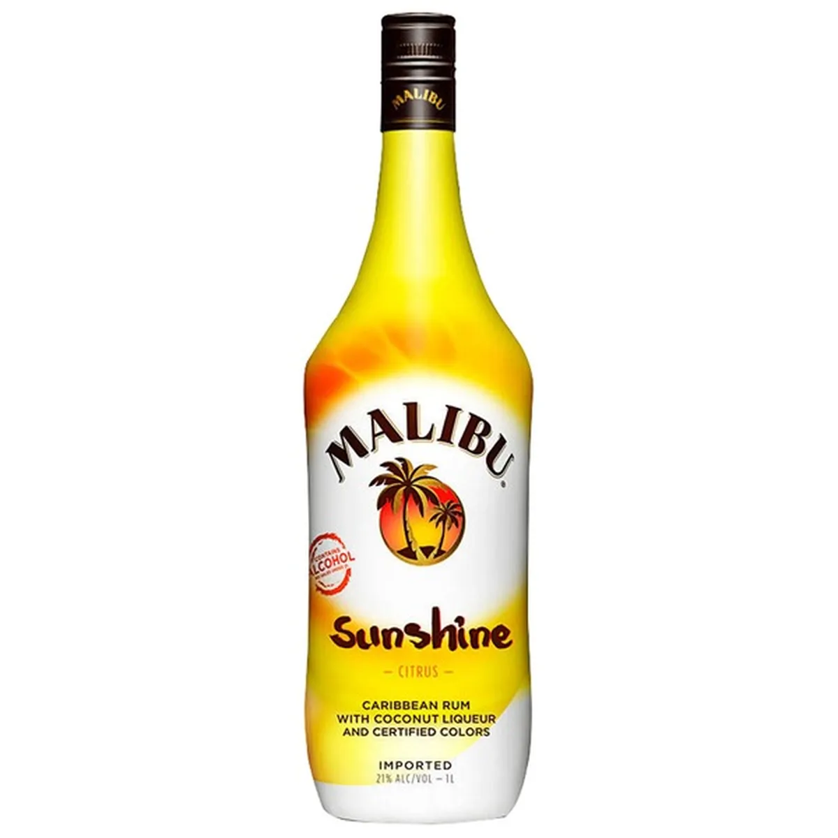 Malibu Sunshine Rum 750ml Glass_bottle Liquor Rum - Flavored Drinkun.com