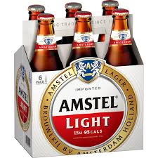 Amstel Light 6X 12oz Bottles Beer Lager Pale Lager Drinkun.com