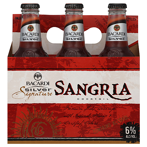 Bacardi Silver Sangria 6X 12oz Bottle Beer Flavored Malt Beverage Drinkun.com